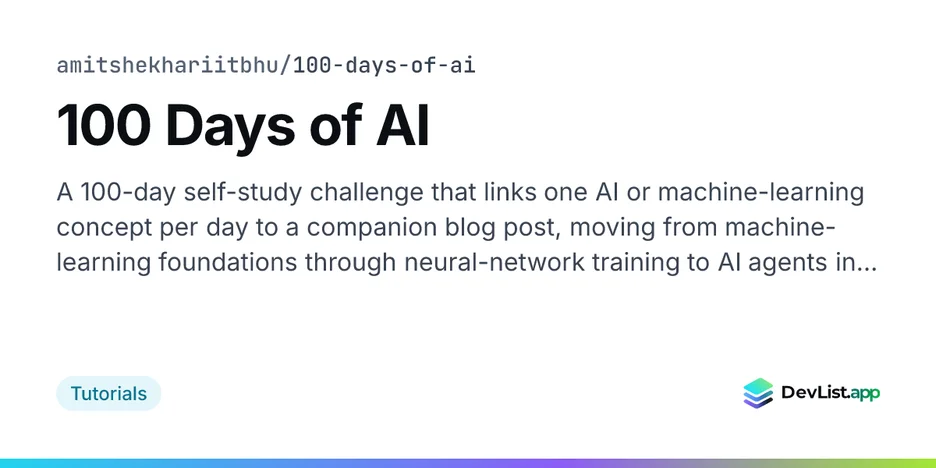 100 Days of AI