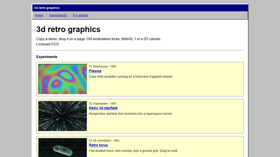 3d retro graphics