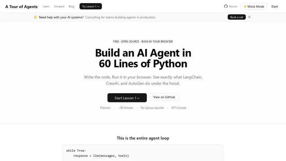 A Tour of Agents