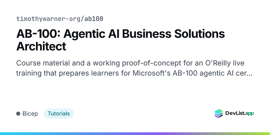 AB-100: Agentic AI Business Solutions Architect