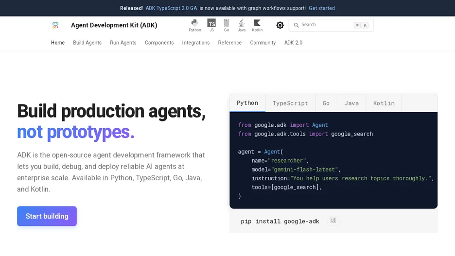 Agent Development Kit (ADK)