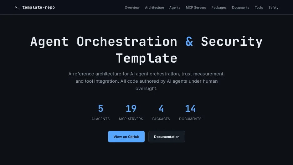Agent Orchestration & Security Template