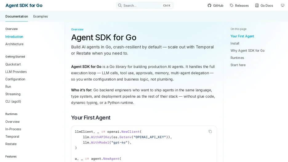 Agent SDK for Go