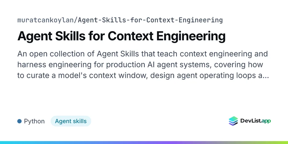 Agent Skills for Context Engineering