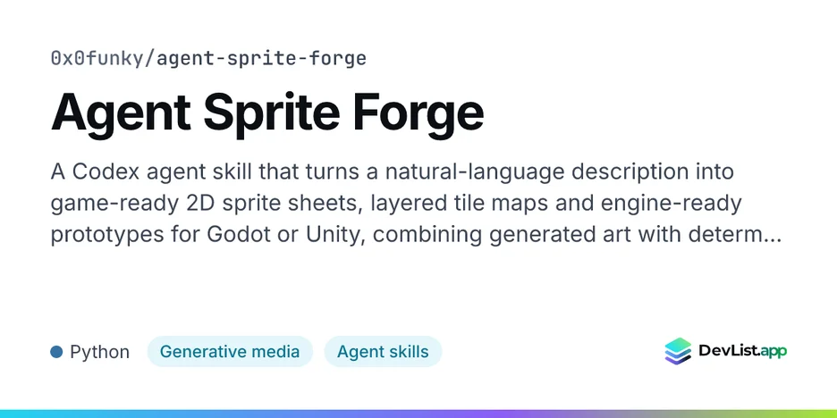 Agent Sprite Forge