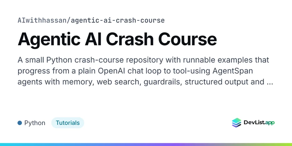 Agentic AI Crash Course