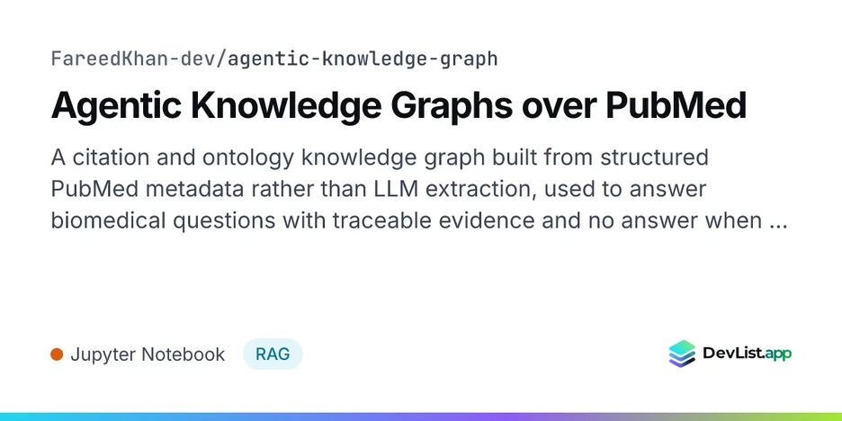 Agentic Knowledge Graphs over PubMed