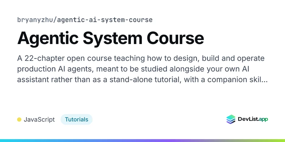 Agentic System Course
