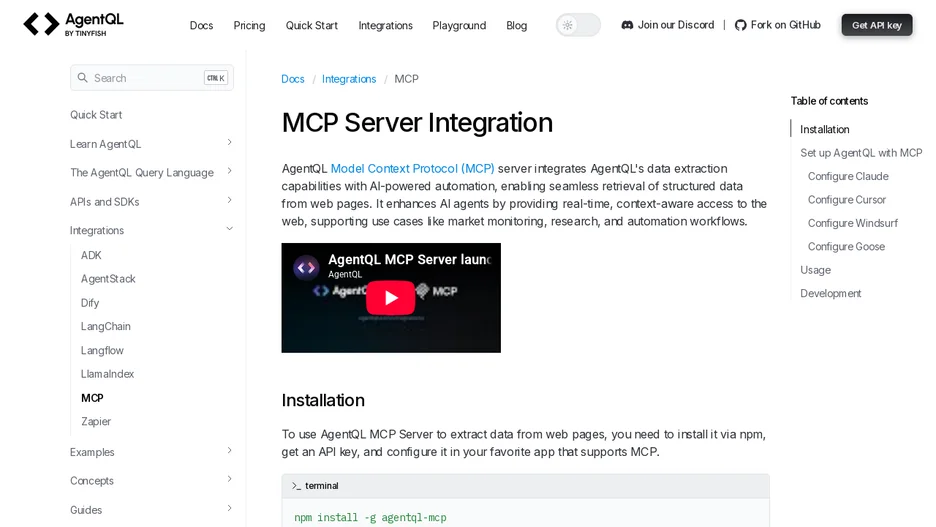 AgentQL MCP Server