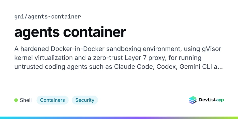 agents container