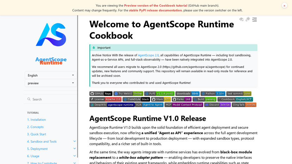 AgentScope Runtime