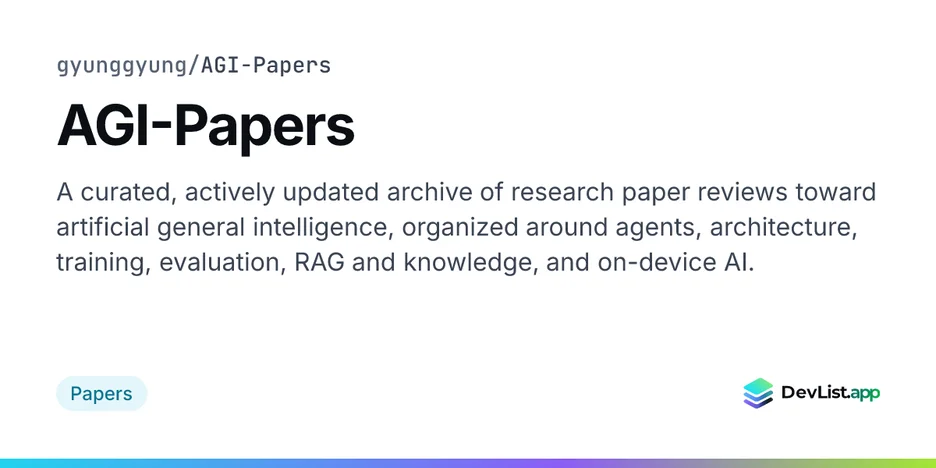 AGI-Papers