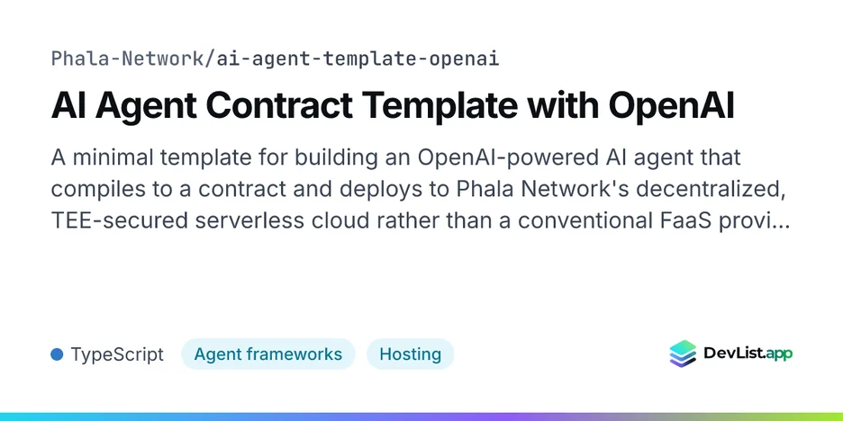 AI Agent Contract Template with OpenAI