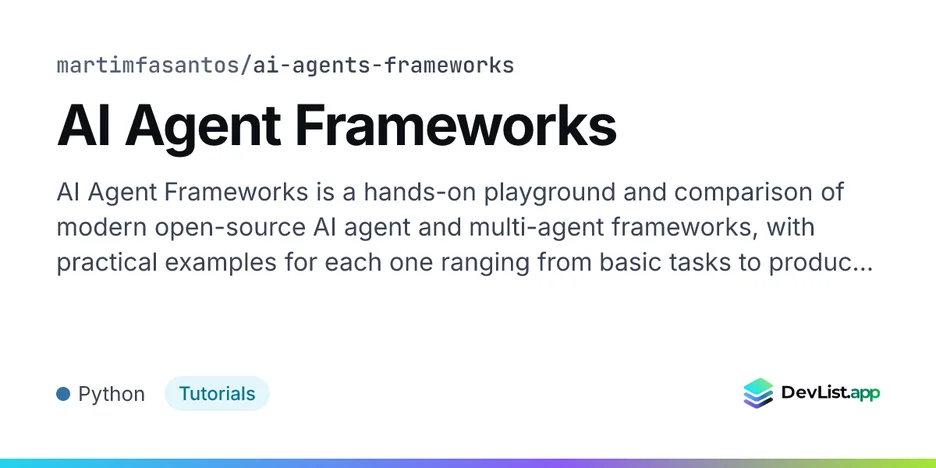 AI Agent Frameworks