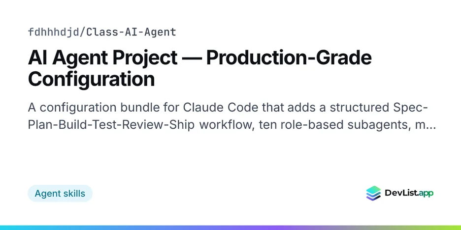 AI Agent Project — Production-Grade Configuration
