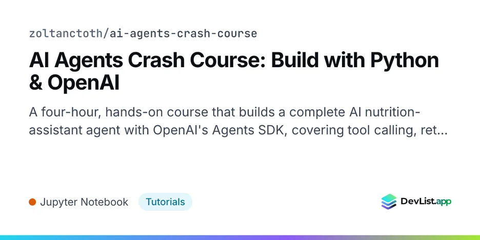 AI Agents Crash Course: Build with Python & OpenAI