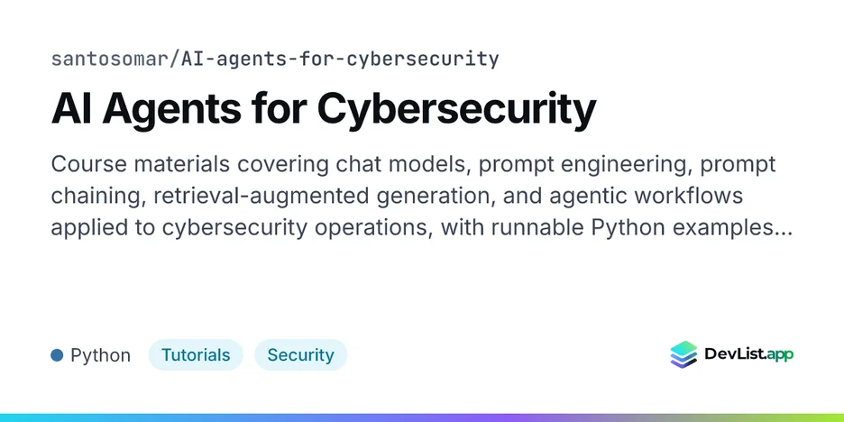 AI Agents for Cybersecurity