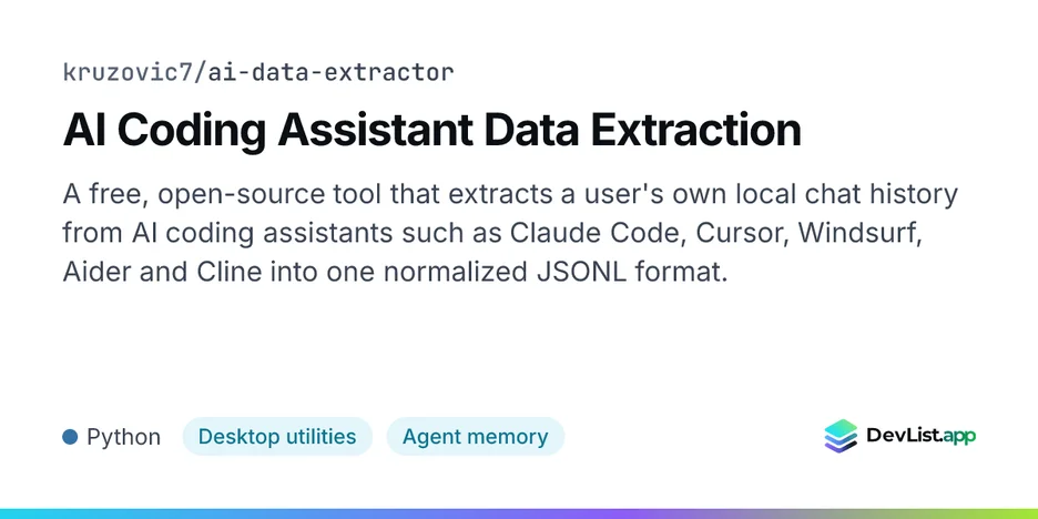 AI Coding Assistant Data Extraction
