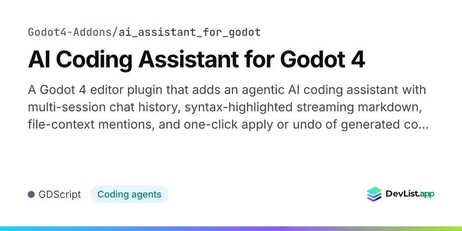 AI Coding Assistant for Godot 4