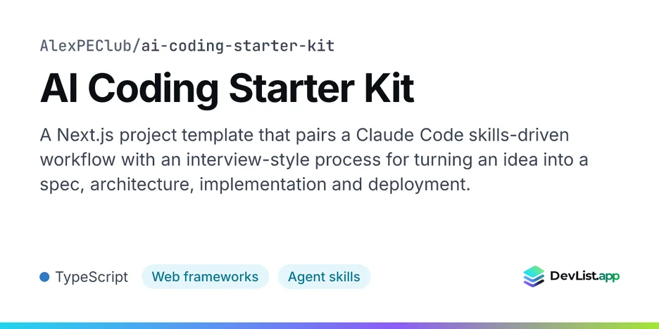 AI Coding Starter Kit