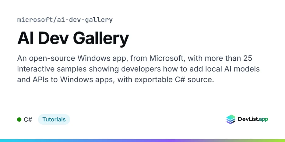 AI Dev Gallery