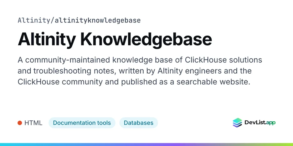 Altinity Knowledgebase
