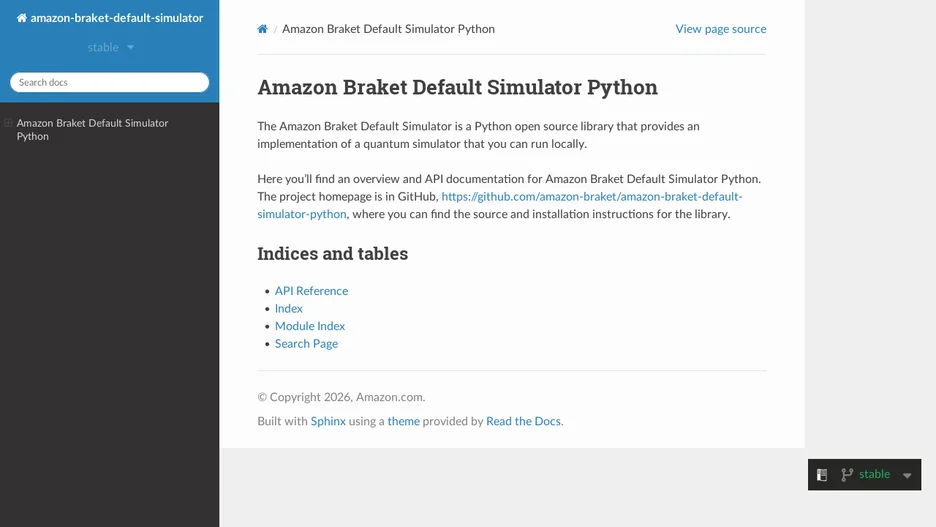 Amazon Braket Default Simulator