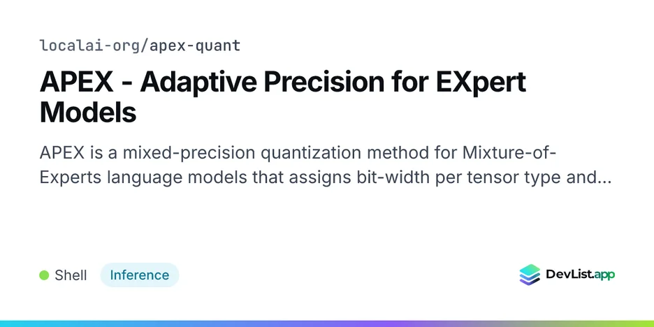 APEX - Adaptive Precision for EXpert Models