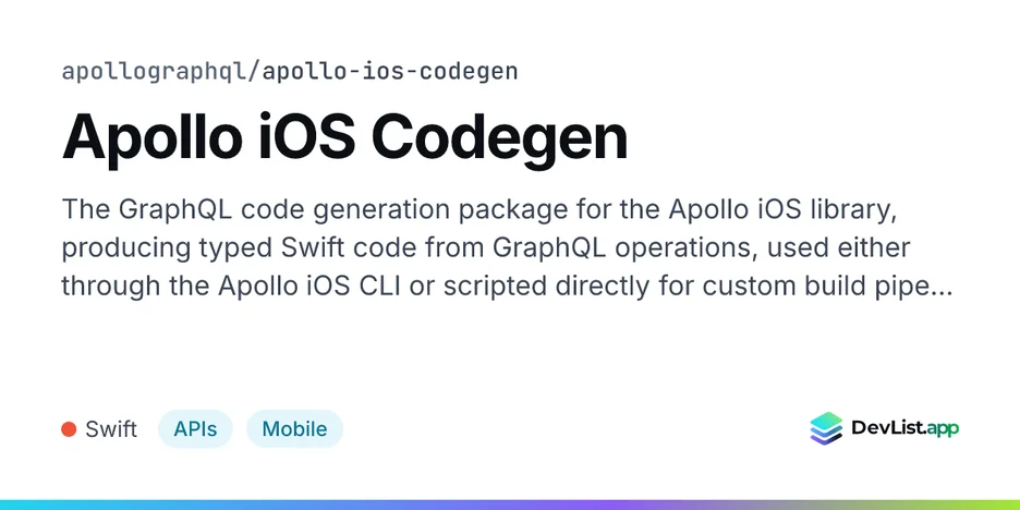 Apollo iOS Codegen
