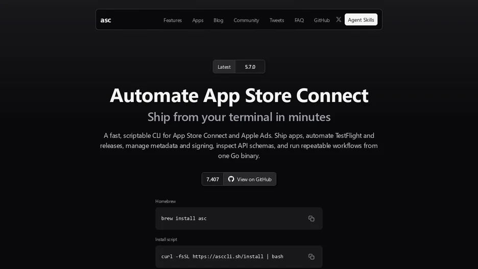 App Store Connect CLI