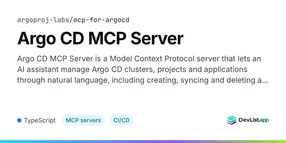 Argo CD MCP Server