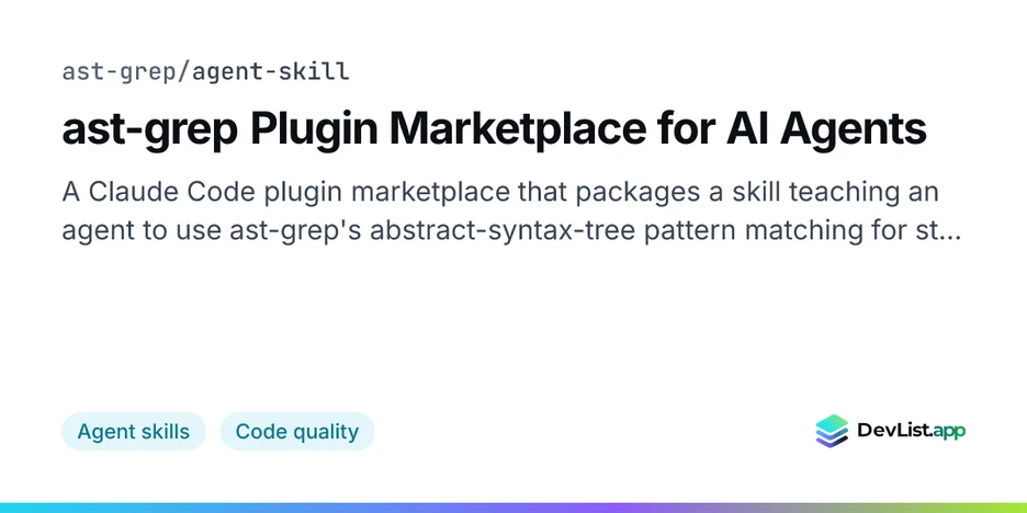 ast-grep Plugin Marketplace for AI Agents