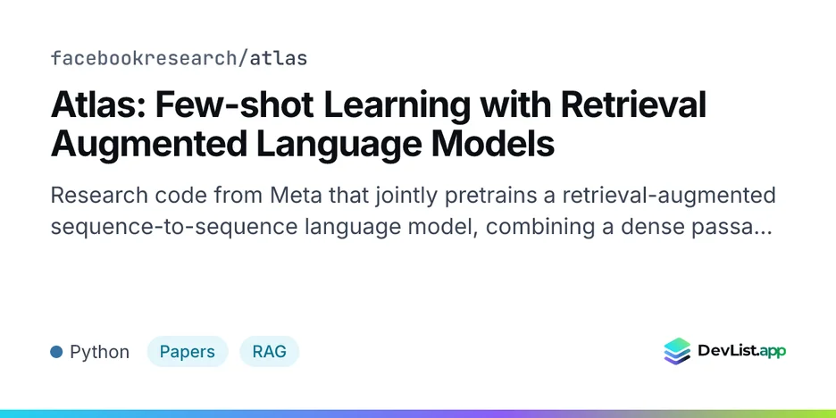 Atlas: Few-shot Learning with Retrieval Augmented Language Models