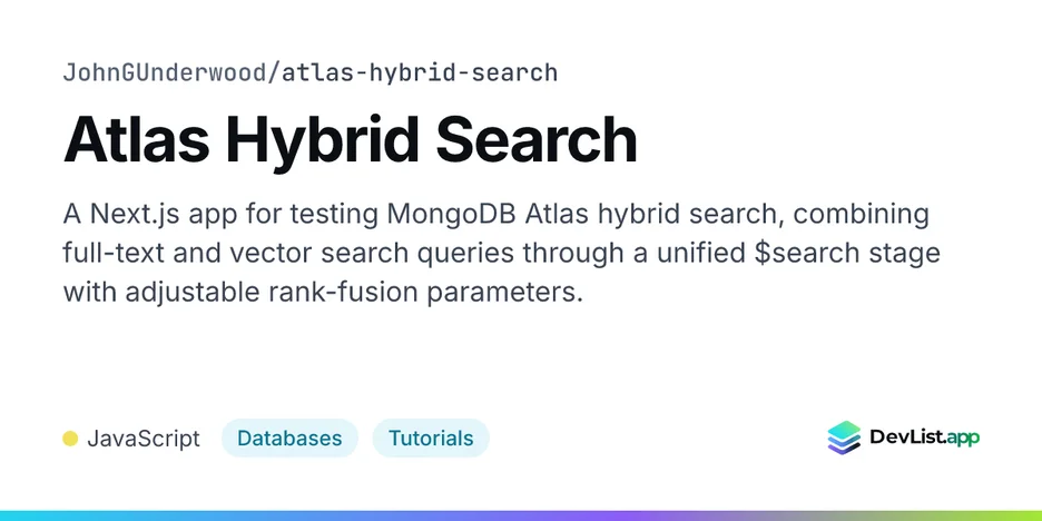 Atlas Hybrid Search