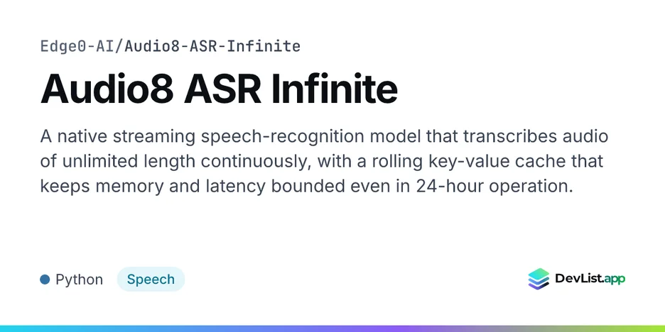 Audio8 ASR Infinite