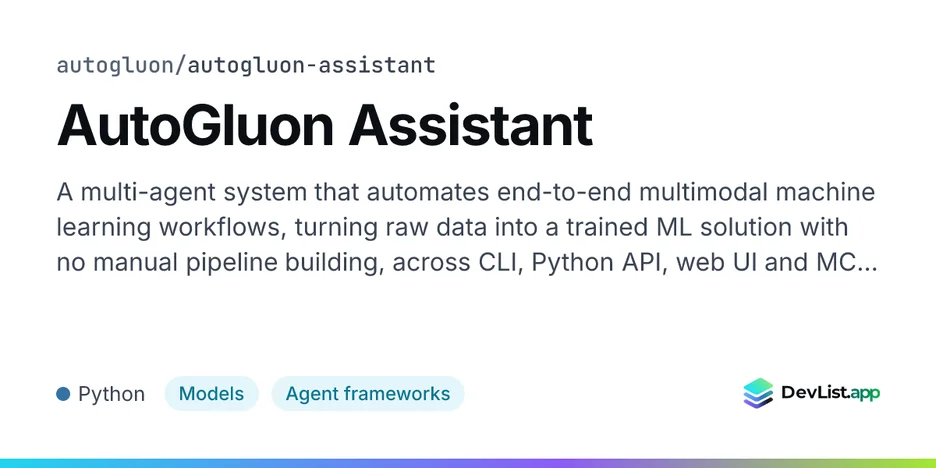 AutoGluon Assistant