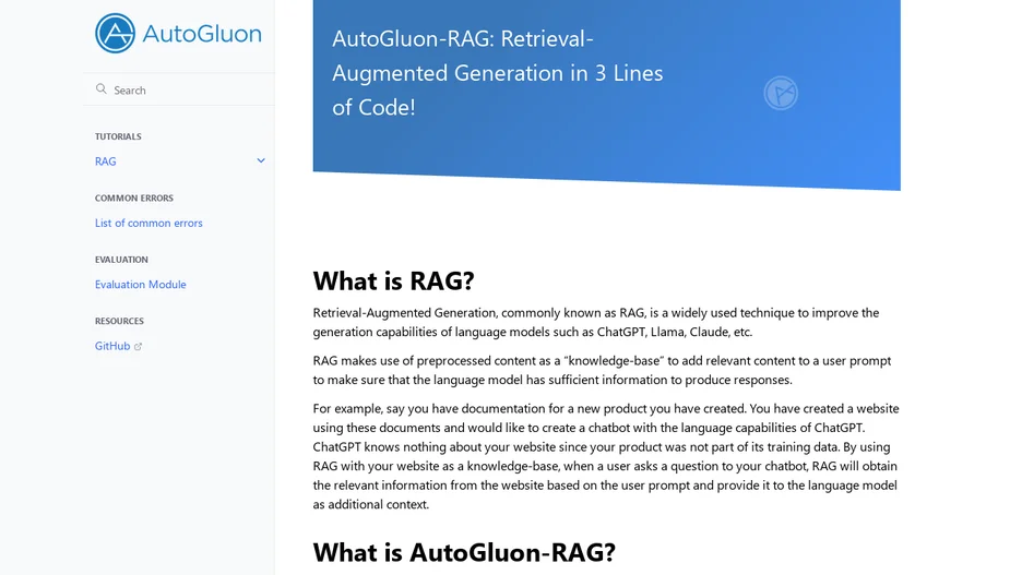 AutoGluon-RAG