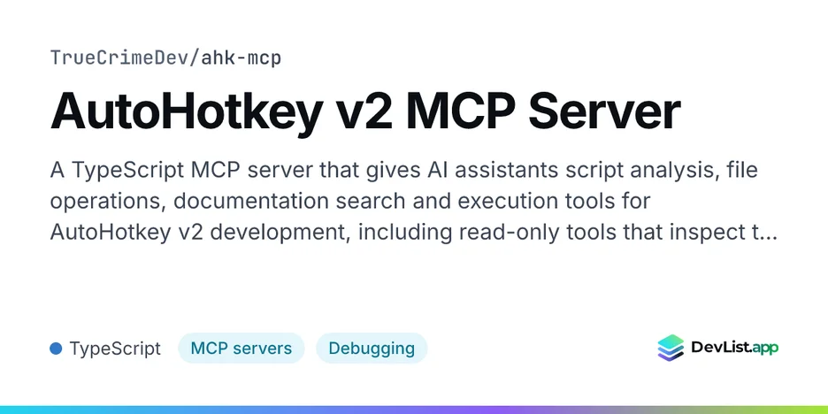 AutoHotkey v2 MCP Server
