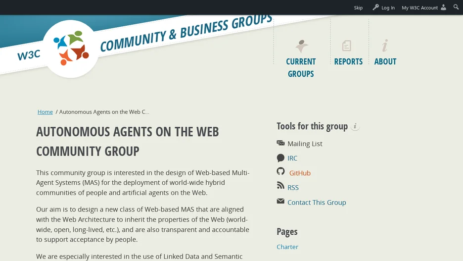 Autonomous Agents on the Web (WebAgents) Community Group