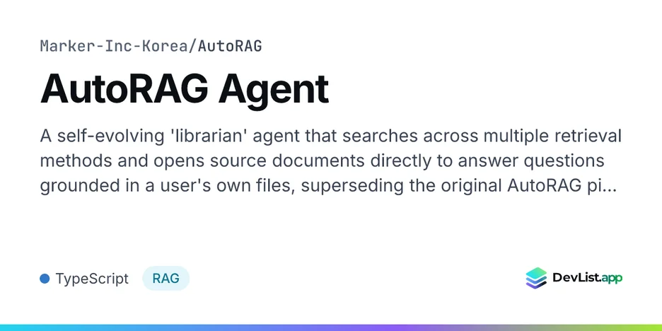 AutoRAG Agent