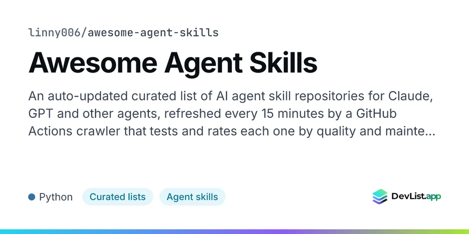 Awesome Agent Skills
