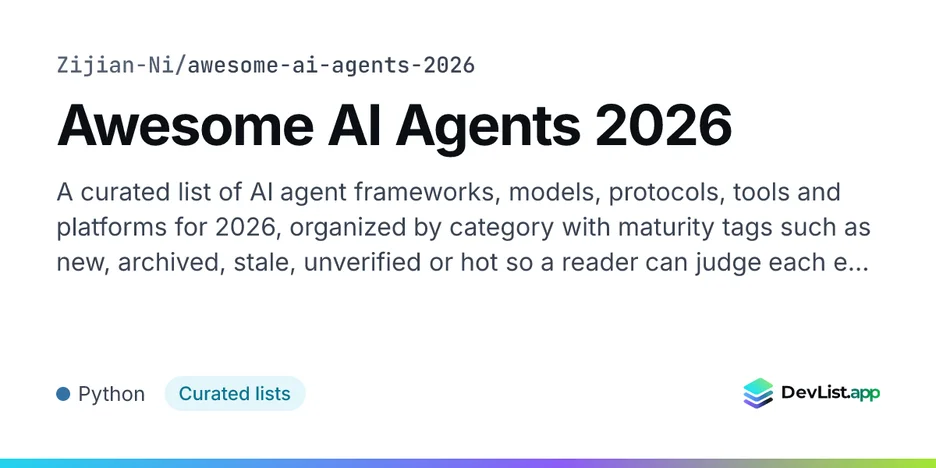 Awesome AI Agents 2026