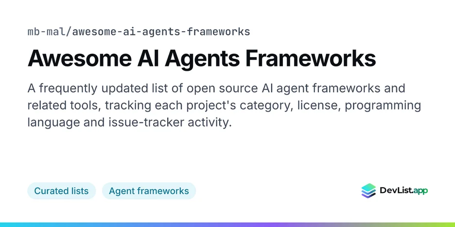 Awesome AI Agents Frameworks
