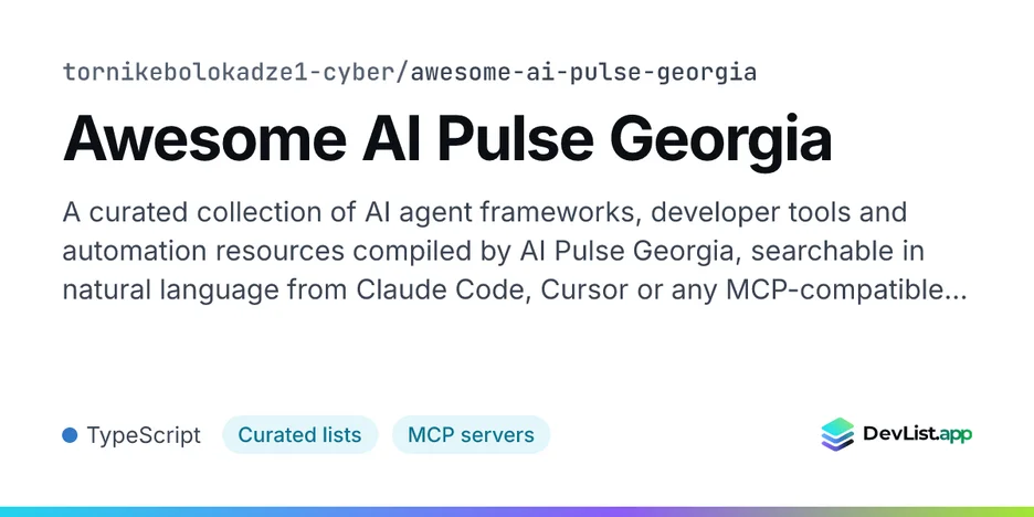 Awesome AI Pulse Georgia
