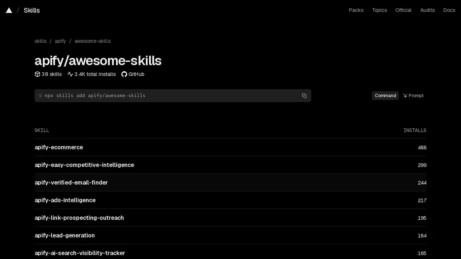 Awesome Apify Skills