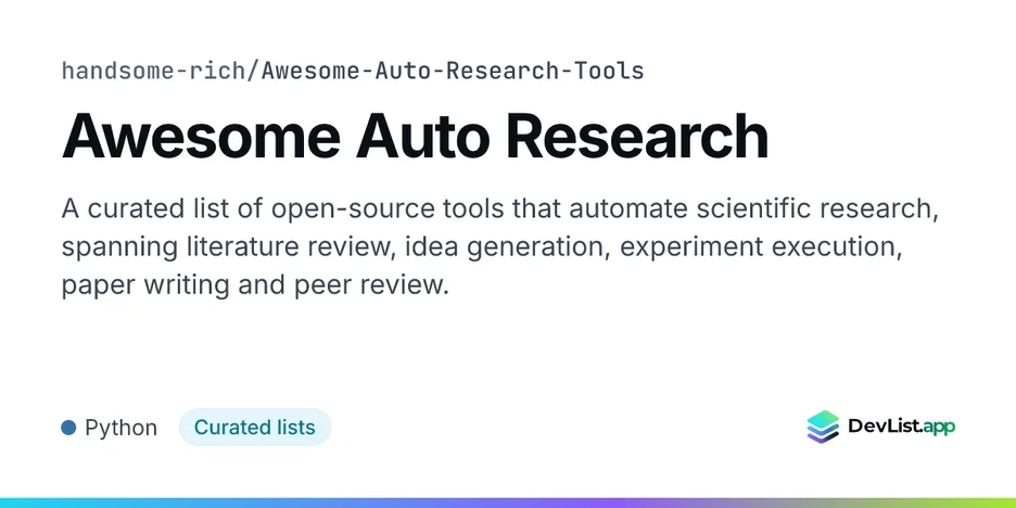 Awesome Auto Research