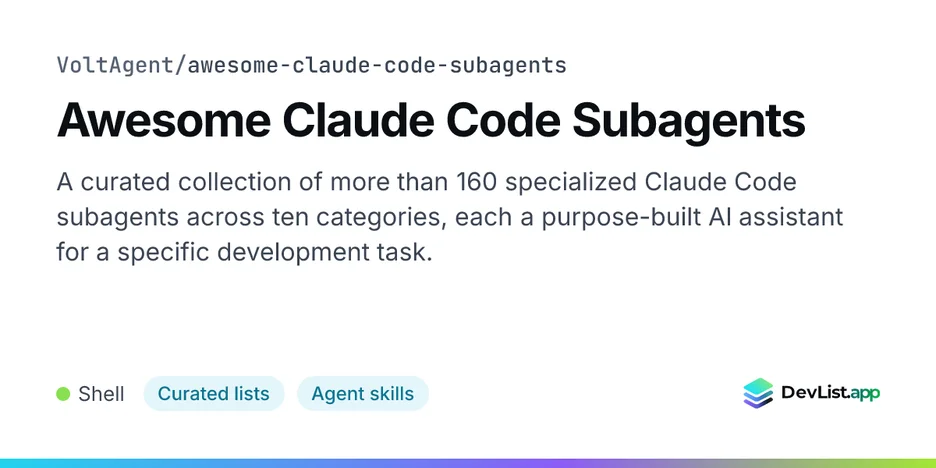 Awesome Claude Code Subagents