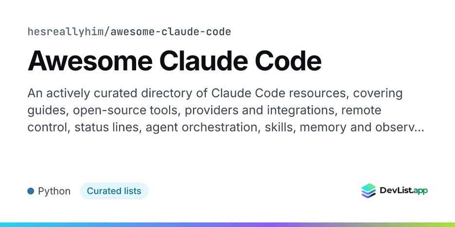 Awesome Claude Code