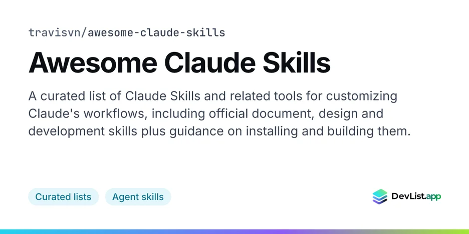 Awesome Claude Skills