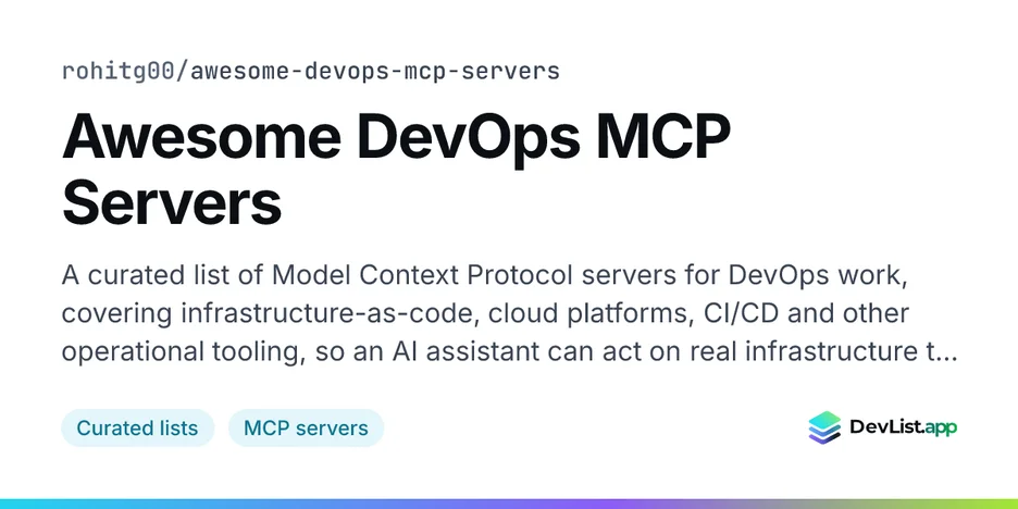 Awesome DevOps MCP Servers